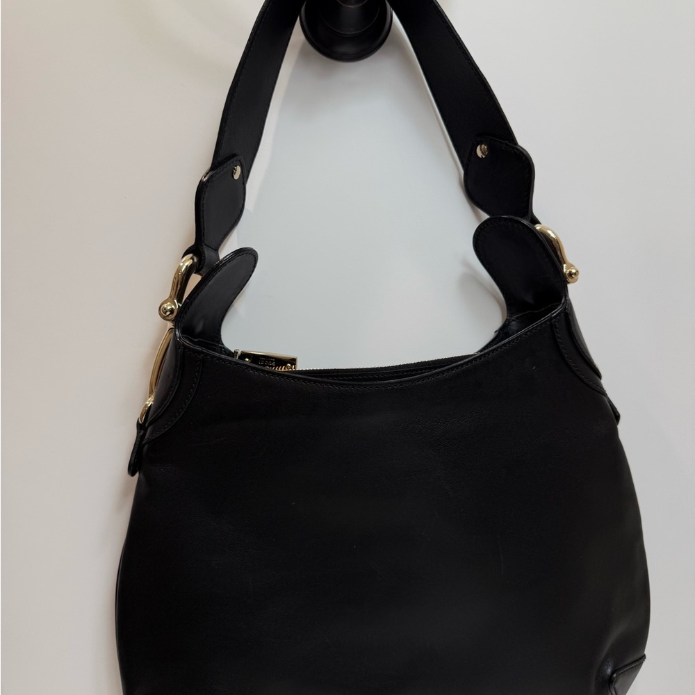Gucci horsebit Black Leather Creole Shoulder Bag - Picture 12 of 14